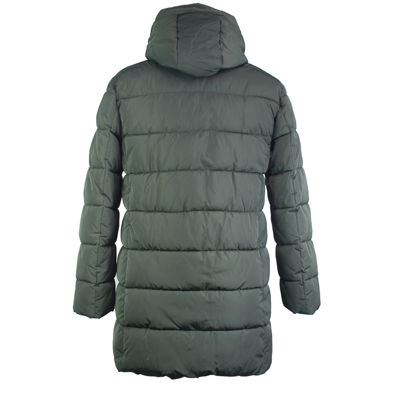 Windproof custom extreme cold medium weight jacket with hood mens long coats for winter